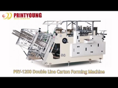 PRY-1200 อัตโนมัติครบถ้วน Double Line แฮมเบอร์เกอร์กล่องกล่องกระดาษกางเกงตั้งเครื่องทําการออกแบบ