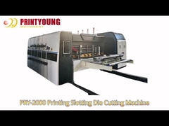 PRY-2000 อัตโนมัติ Lead Edge สามสี Flexo Printing สล็อตและเจาะเจาะเครื่องจักร