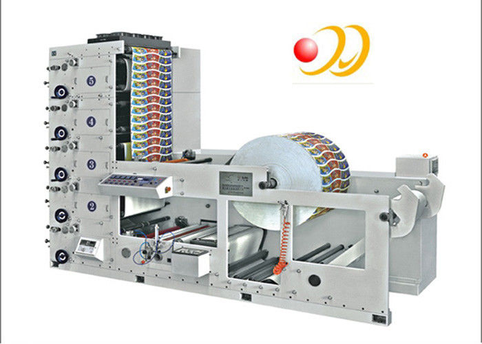 Paper Cup / Label 4 Color Flexographic Printing Machine With Ceramic Anilox Roller